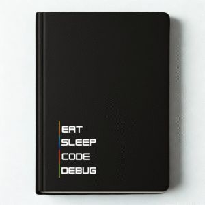 Eat Sleep Code Debug Hardbound Notebook