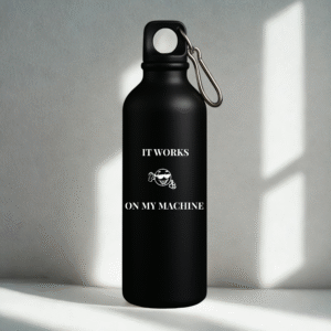 It Works On My Machine Matte Black Bottle