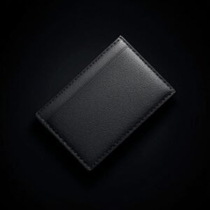 NoirElite Black Leather Cardholder