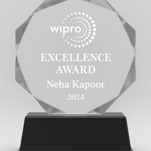 Octagon Crystal Award with Black Base