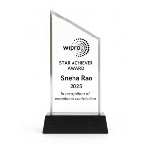 Tower Crystal Award with Black Base