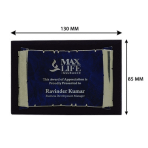 Wooden Plaque With Metal Sheet Mounted