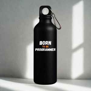 Born To Be Programmer Matte Black Bottle